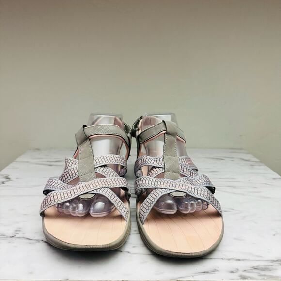 Jsport By Jambu Kaia Gray And Pink Strappy Sandal Women’s Size 10 - Picture 2 of 10